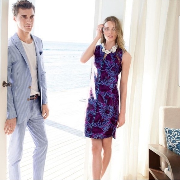 NWT - J. Crew Midnight Floral Jaquard Dress - size 0 - Picture 4 of 8